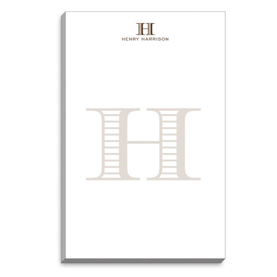 Striped Initial Notepads
